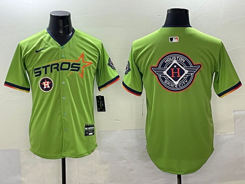 Men Houston Astros Blank Green three generations Joint Name 2025 Nike MLB Jersey style 30